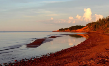 Cavendish Beach with its red sandstone shores